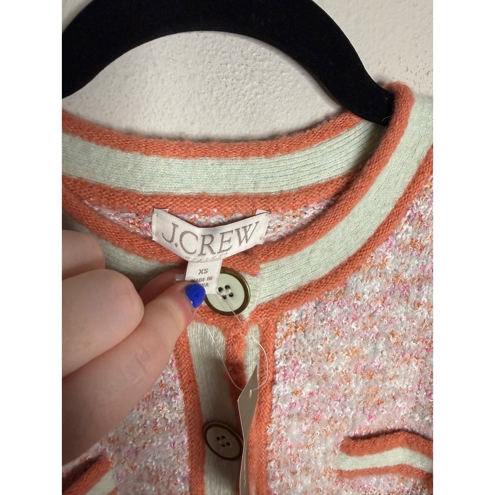 J. Crew NEW Marled Textured Knit Button Cardigan Sweater Jacket XS - Picture 6 of 7